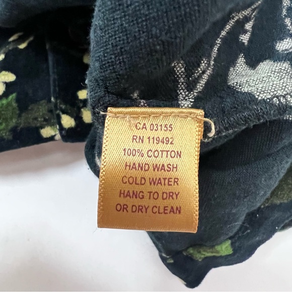 April Cornell Girls 9/10 Black Velvet Floral Embroidered Vintage Flare Dress - Picture 9 of 10